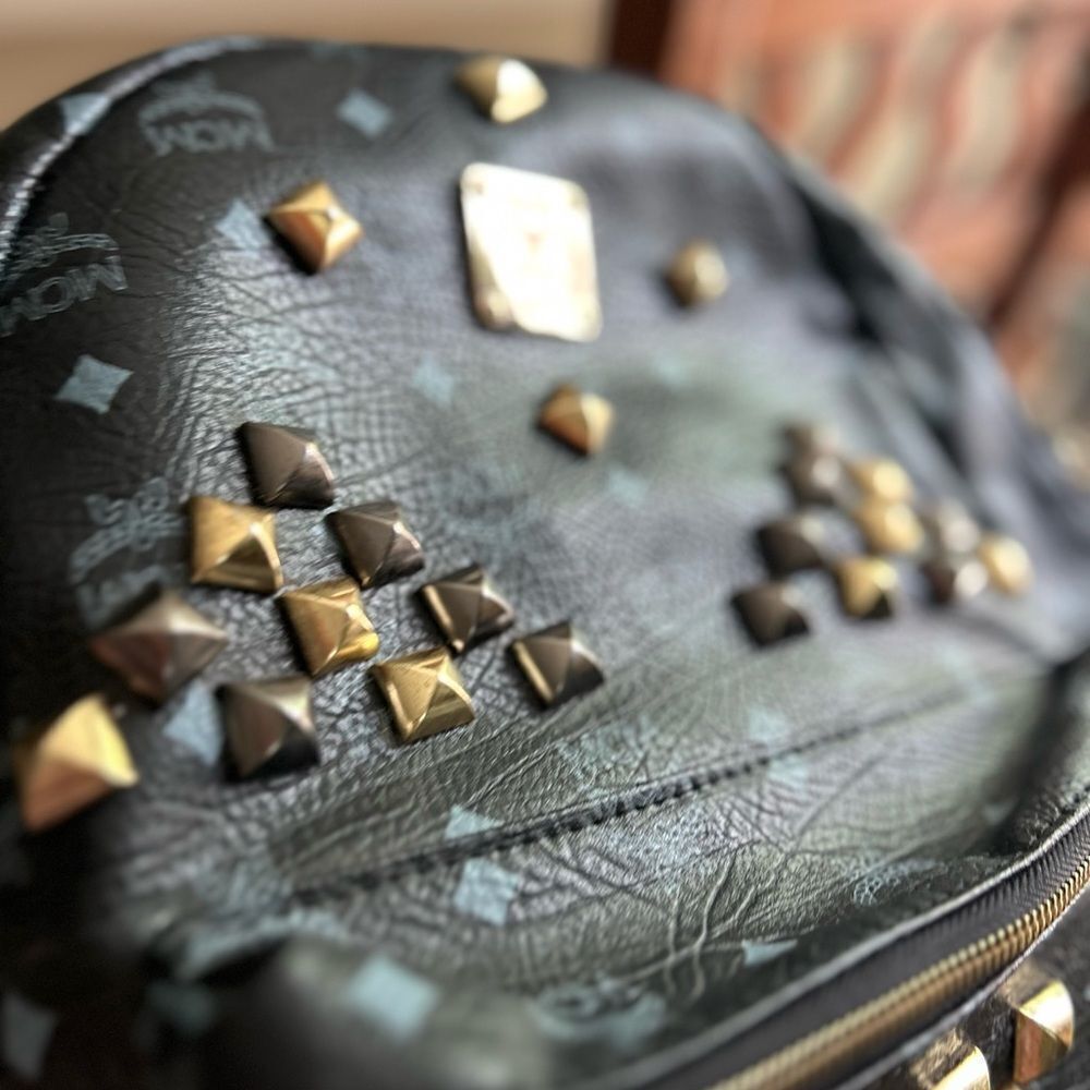 Blue Studded Backpack - Picture 14 of 16